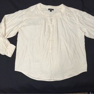 J.Crew Henley‎ top medium cream/ivory color